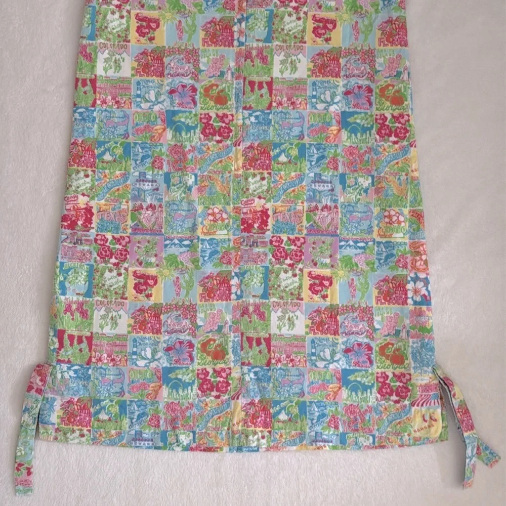 Lilly Pulitzer | State Of Mind USA Patchwork Print Classic Shift Dress (10) - Picture 14 of 16